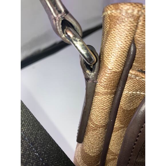 COACH F71102 BUSINESS HERITAGE STRIPE MAP PVC LEATHER BAG (ASIS) - Picture 15 of 16